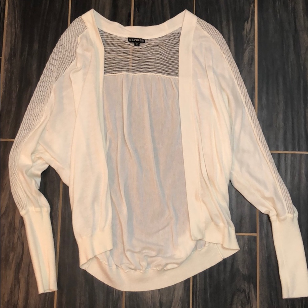 EXPRESS cream colored cardigan